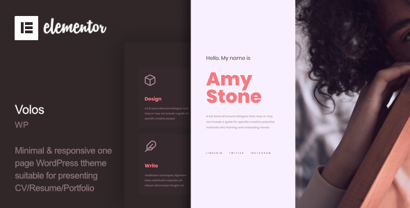 Volos - One Page Resume WordPress Theme Logo